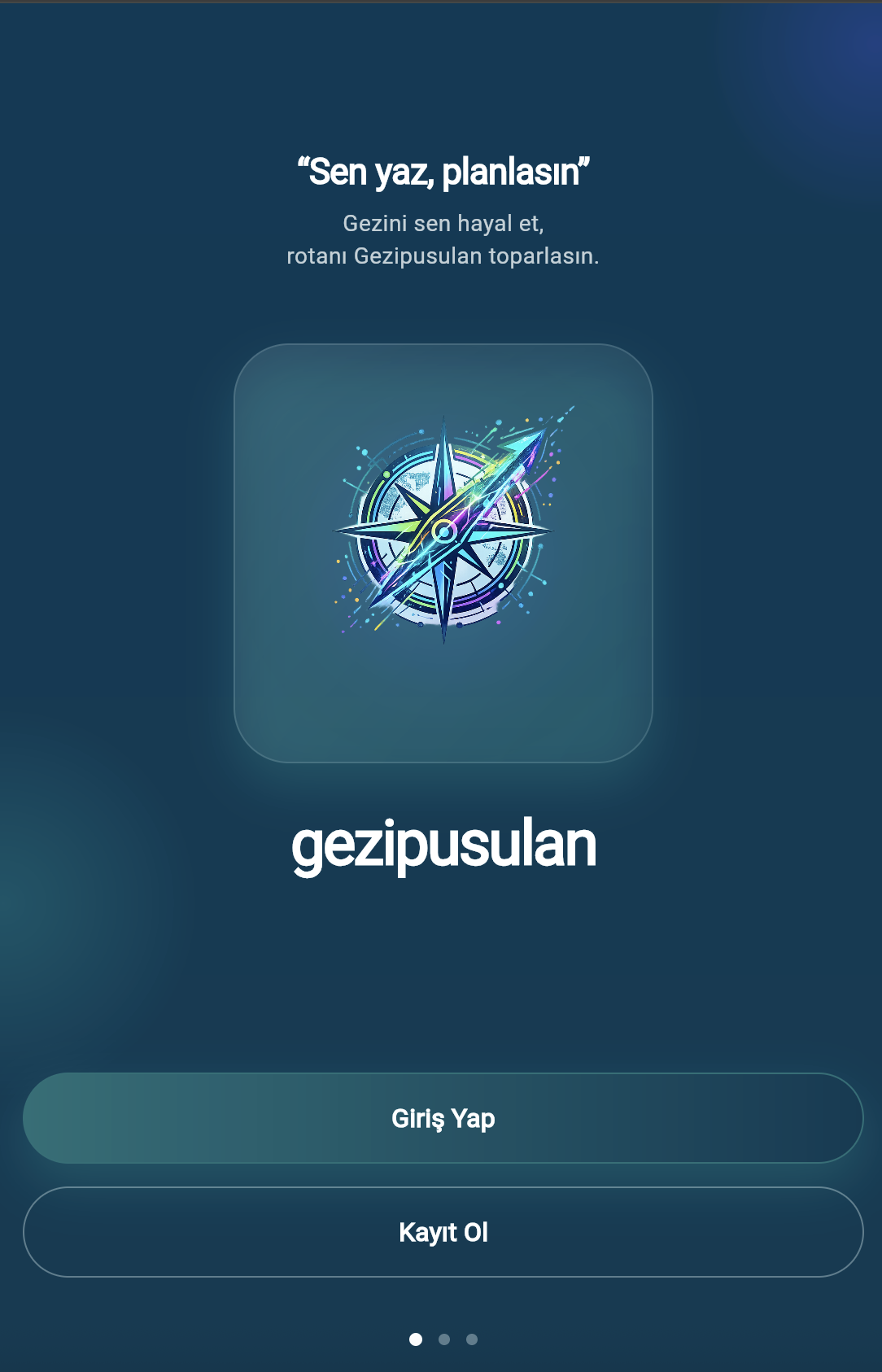 Gezipusulan açılış ekranı